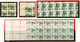 **/* 1979, 25  P., Deep Blue Green, Collection Of 1 Sheet Of (100), 2 Blocks Of (4), 1 Block Of (12), 1 Block Of (30), S - Altri & Non Classificati