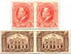 1897, 2 C., 5 C., (2) Imperf. Pairs, From Sheet Proof On Waste Paper From American Banknote Company, F - VF!. Estimate 4 - Peru