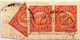 1893, 10 C., Orange Red, (3), On Piece, With One Stamp Bisected, Value Of 25 C., Cancel "ATOCHA", F - VF!. Estimate 300€ - Bolivien