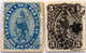 1870, 2, 3 R., blue And Black, Set Of (2), With Cancel, All Margins, F - VF!. Estimate 370€. - Paraguay