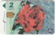 LATVIA A-126 Chip Lattelkom - Painting, Plant, Flower, Rose - Used - Lettland