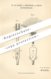 Original Patent - W. Th. Hoppe , Weissensee / Berlin , 1887 , Gas - Schnittbrenner | Brenner , Gasbrenner , Licht !!! - Historische Dokumente