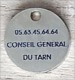 Jeton De Caddie  Conseil  Général  TARN  Verso  CONSEIL  GÉNÉRAL  DU  TARN  ( 81 ) - Jetons De Caddies