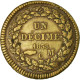 Monnaie, Monaco, Honore V, Decime, 1838, Monaco, TB+, Cuivre, Gadoury:105 - Charles III.