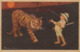 Chasse Au Tigre Tiger  Comique  Egypt Signée Colombo Timbre Semeuse 1F,05 Surchargé 90 Cts - Lions