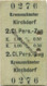 Österreich - Kremsmünster Kirchdorf - Fahrkarte 2.Kl. Personenzug K 1.00 1909 - Europe