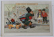 Grande Chromo Les Petits Métiers Magasin Au Bon Marché Boucicaut Vendeur De Rue Chan D'habits 16,5cms X 11,5cms - Au Bon Marché