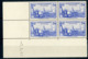 N° 458 ** (MNH) Cote 180 €. Coin Daté Du 7/5/40. Bloc De Quatre "Exposition Internationale De New York". - 1940-1949