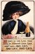 Woman's Eye, Love, Giant Hat, Champagne, Fred Spurgin Signed "Toast" Postcard - Sonstige & Ohne Zuordnung