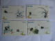 CHINA USED PHONECARDS  SET 4 PAINTING FLOWERS AND INCSECT - Peinture