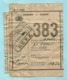 TR240+255+288 Op Bagagedocument, Afst. NORD-BELGE / BEEZ 1 11/09/1946 - Nord Belge