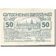 Billet, Autriche, Dross, 50 Heller, Chateau 1, 1920 SPL, Mehl:FS 135.3 - Austria