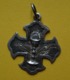 Médaille Religieuse Ancienne En Argent, En Forme De Croix, Avec Calice, à Dater ! - Religion & Esotericism