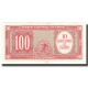 Billet, Chile, 10 Centesimos On 100 Pesos, KM:127a, NEUF - Chile
