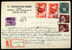 BUDAPEST 1946.03. Dekoratív, Helyi Ajánlott Infla Levlap / Period9 Local Registered Postcard 6 Stamps Budapest - Briefe U. Dokumente