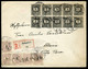 BUDAPEST 1899. Ajánlott Levél 5*2Kr + Tizestömb 1Kr Bérmentesítéssel Abbázába Küldve! Kiállítási Darab!  /  Reg Letter 5 - Used Stamps