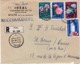 LUXEMBOURG :   Série Fleurs 564 à 566 Sur Recommandé De Wiltz De 1959 Pour La France - Lettres & Documents