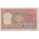 Billet, Inde, 2 Rupees, 1977-1981, Undated (1977-81), KM:53e, B - India