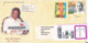 India Registered Cover Sent To Denmark 28-3-2008 Topic Stamps On Front And Backside Of The Cover - Covers & Documents