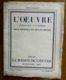 L 'OEUVRE SAISON 1923-1924-REVUE MENSUELLE DES ARTS DU THEATRE-N°1 NOVEMBRE 1923 - Autres & Non Classés