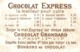 Chromo CHOCOLAT EXPRESS  GRONDARD PARIS  LE COLLEUR D AFFICHE - Altri & Non Classificati