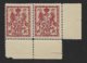 23.IX.1915.Pair Of Provisional  Warsaw  City  Post  10gr. Unused  With  Gum. - Unused Stamps