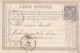 Yvert 66 Sage Carte Précurseur TUCHAN Aude 24/9/1876 à Carcassonne Aude - Cartes Précurseurs