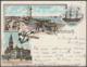 Court Card, Multiview, Portsmouth, Hampshire, 1898 - Bull Blümlein Postcard - Portsmouth