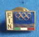 OLYMPIC GAMES - ITALY, ITALIA  F.I.N. NOC  Enamel Badge / Pin - Olympische Spelen