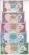 KUWAIT 1/4 1/2 1 5 10 DINAR 1980 1991 P-11 12 13 14 15 Sig/6 EF/AU SET */* - Kuwait