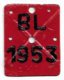 Velonummer Basel-Land BL 53 (Kreuz-Prägung) - Plaques D'immatriculation
