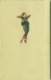 BOMPARD SIGNED 1930s POSTCARD - WOMAN WITH GREEN DRESS - N. 934M-4 (BG679) - Bompard, S.