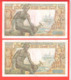 Lot De 2 Billets 1000 Francs Demeter Bel état 1943 - 1 000 F 1942-1943 ''Déesse Déméter''