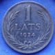 LATVIA - Silver 1 Lats 1924 KM# 7 First Republic (1918-1939) - Edelweiss Coins - Letland