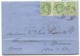 BELGIQUE (N°30 YVERT) X3 CAD MARIEMBOURG + BOITE AU SUR LETTRE AVEC TEXTE DE FRASNES POUR LA FRANCE, 1875 - 1869-1888 Liggende Leeuw