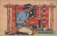 Wooden Postcard; Navajo Indian Silversmith , 30-40s - Native Americans