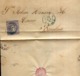 Año 1870 Edifil 107 50m Sellos Efigie Carta   Matasellos Azul Estella Navarra - Cartas & Documentos