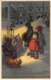 FROHLICHE WEIHNACHTEN ~ CHILDREN VIEW CHRISTMAS SCENE ~ PAULI EBNER ARTIST 1937 AUSTRIAN POSTCARD 42393 - Ebner, Pauli