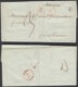 BELGIQUE LETTRE DE BINCHE 30/12/1846 BOITE "U" VERS GOGNIES  VERSO ARRIVEE CACHET TYPE 18 "GIVET" (BE) DC-4665 - 1830-1849 (Belgica Independiente)