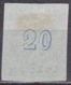 GREECE 1862-67 Large Hermes Head Consecutive Athens Prints 20 L Blue On Green Paper Vl. 32 F - Gebruikt