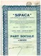 Titre Ancien - "SIPACA" Société Industrielle Pour Les Applications Du Caoutchouc - Titre De 1930 - N°061274 - Industrie