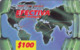 DOMINICAN REPUBLIC - Worldmap Red Band (1 Barcode), Tricom Prepaid Card 100$, Used - Dominik. Republik