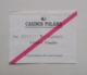 Casinos Poland Pologne Warsaw Varsovie Visitor's Voucher Casino Card Carte De Casino 1991 - Casino Cards