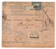 1922 CZECHOSLOVAKIA TO SARAJEVO,BOSNIA,JUDAICA,YUGOSLAVIA,PARCEL CARD,ISIDOR A.M.DANON,POSTAGE DUE,REVENUE STAMP, - Lettres & Documents