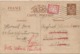 ENTIER 90C IRIS CP PARIS 1941 POUR LE MAROC REEXPEDIEE A LYON TAXE 30C POSTE RESTANTE - Cartes Postales Types Et TSC (avant 1995)