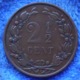 NETHERLANDS - 2-1/2 Cents 1881 KM# 108.1 Willem III (1849-90) - Edelweiss Coins - Unclassified