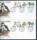 Australian Antarctic Territory 1983 Regional Wildlife Strip Of 5 On 4 Base FDC Set Official Unaddressed - FDC