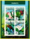 Bloc Feuillet Oblitéré De 4 Timbres-poste - Parrots Perroquets - Îles Salomon 2017 - Solomon Islands (1978-...)