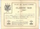 Invitation Bal Des Conscrits 16 Novembre 1930 Classe 1931 Ville De Saint Yorre (Allier) Salle Nouveau Prado - Autres & Non Classés
