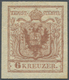Österreich: 1850, 6 Kreuzer Rostbraun, Handpapier Type I C, Oben Und Rechts Breitrandig, Links Und U - Briefe U. Dokumente